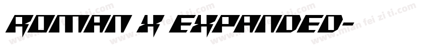 roman x expanded字体转换